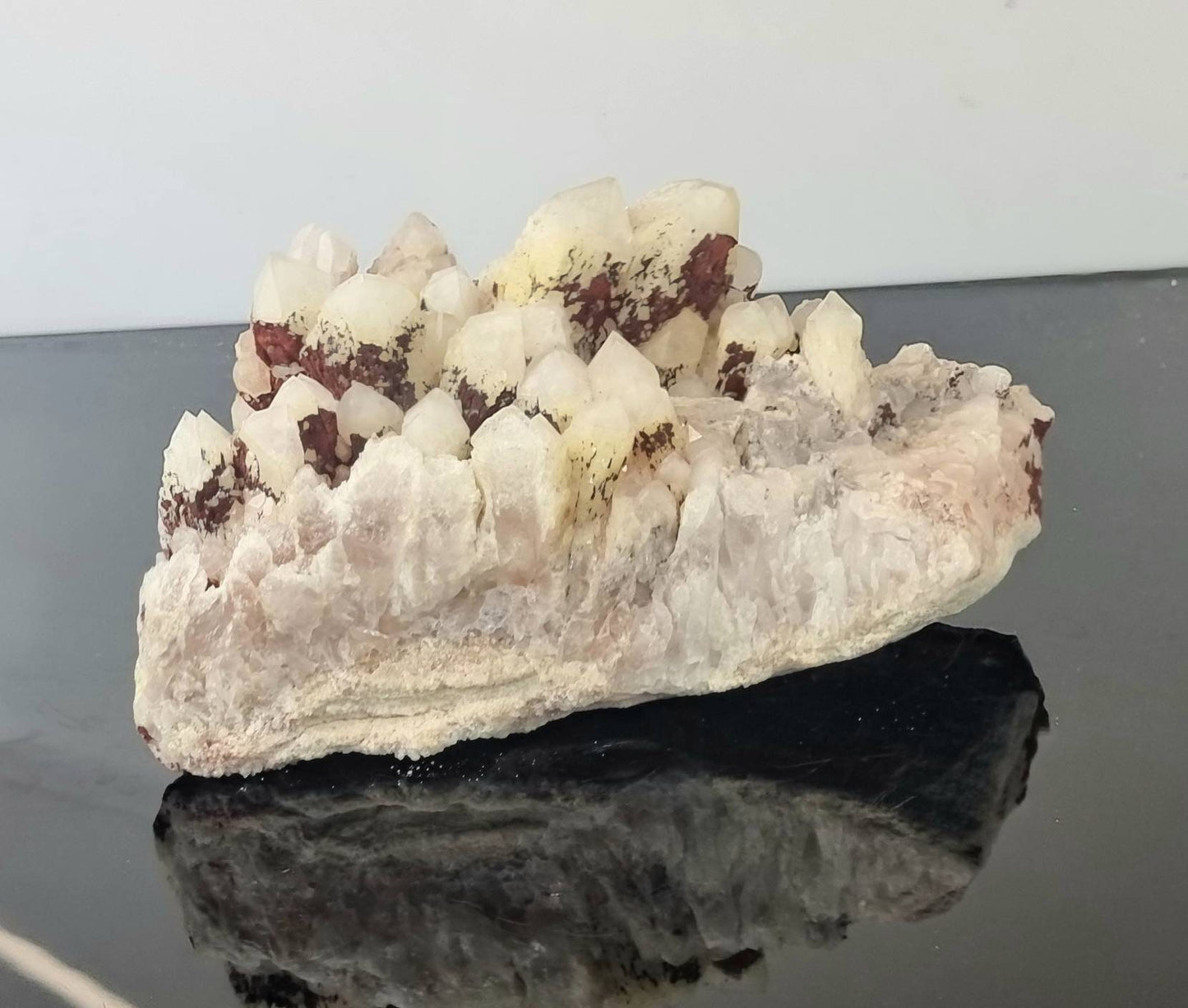 2) Large Pink Lithium Crystal Pineapple Quartz