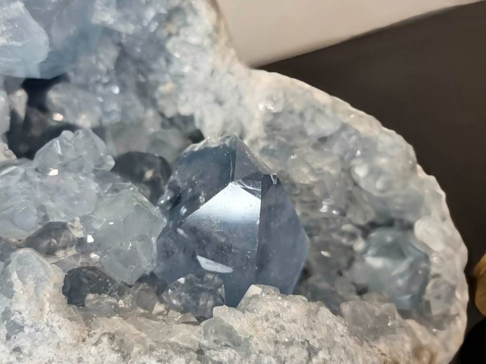 37) Large Celestite Crystal Geode