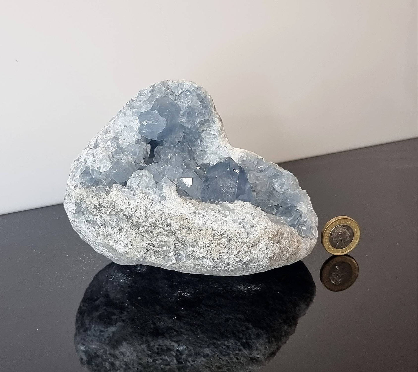 37) Large Celestite Crystal Geode
