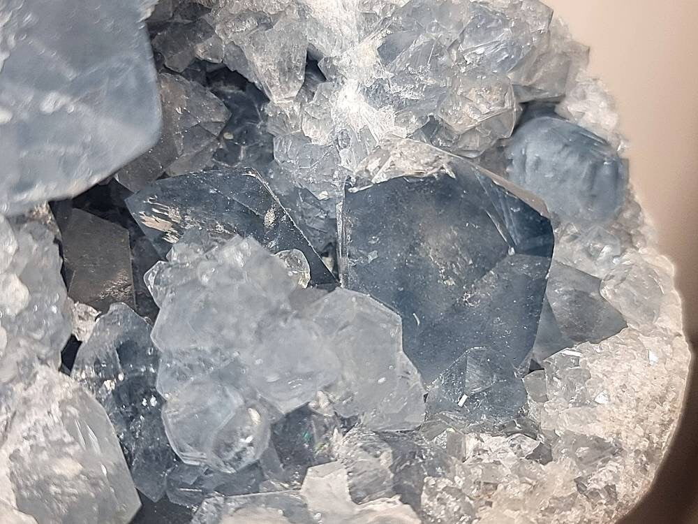 37) Large Celestite Crystal Geode