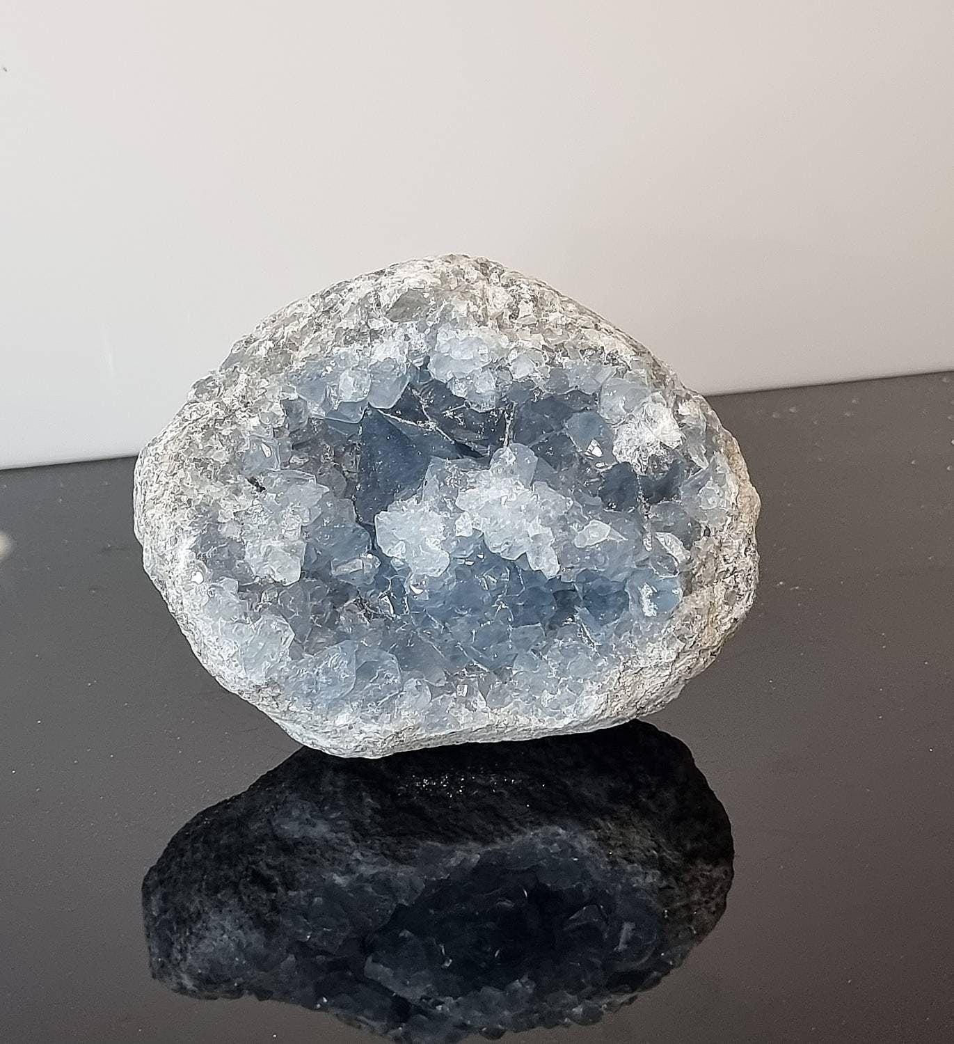 35) Large Celestite Crystal Geode
