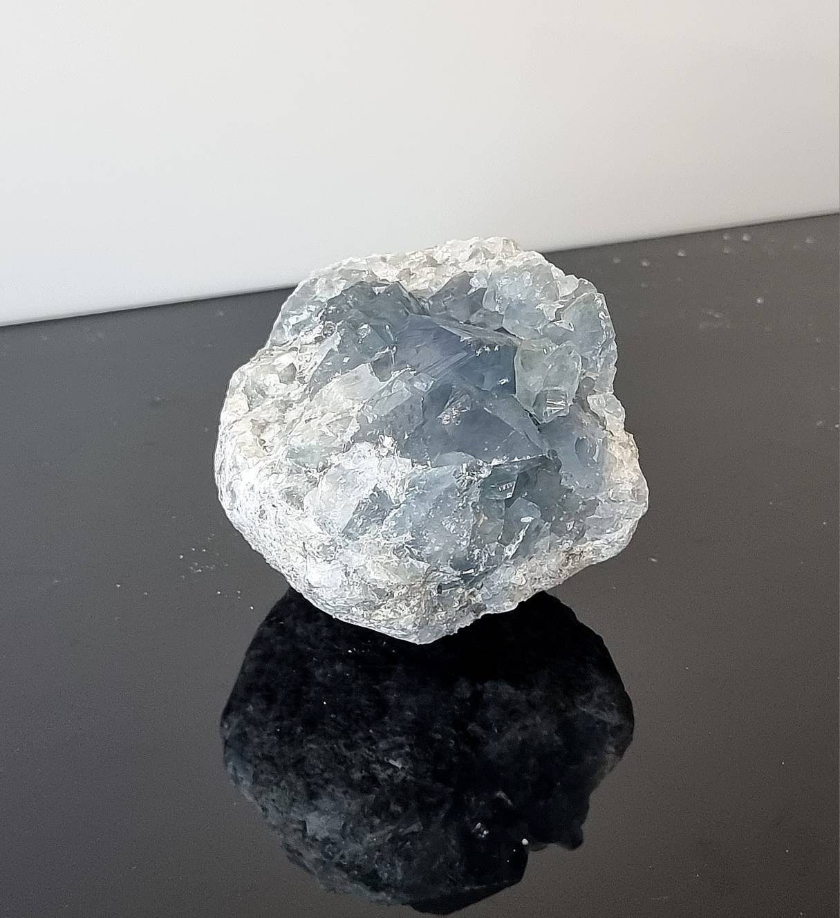 36) Large Celestite Crystal Geode