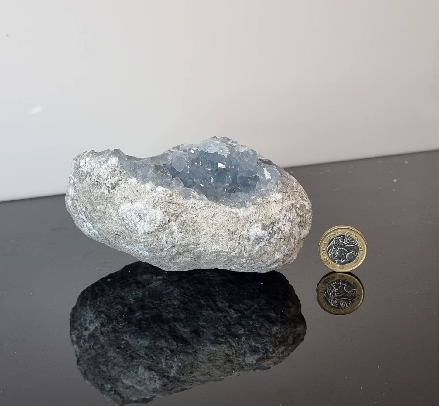 35) Large Celestite Crystal Geode