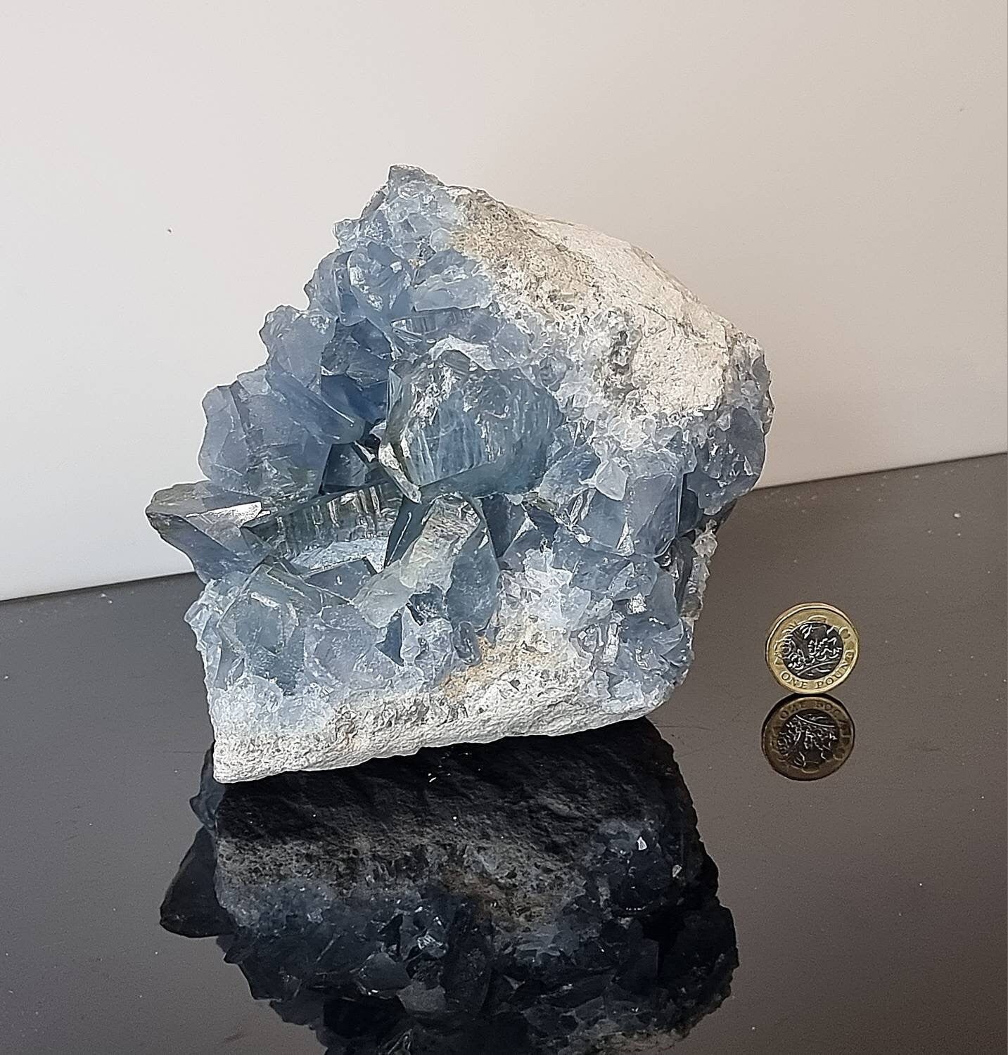 34) Large Celestite Crystal Geode