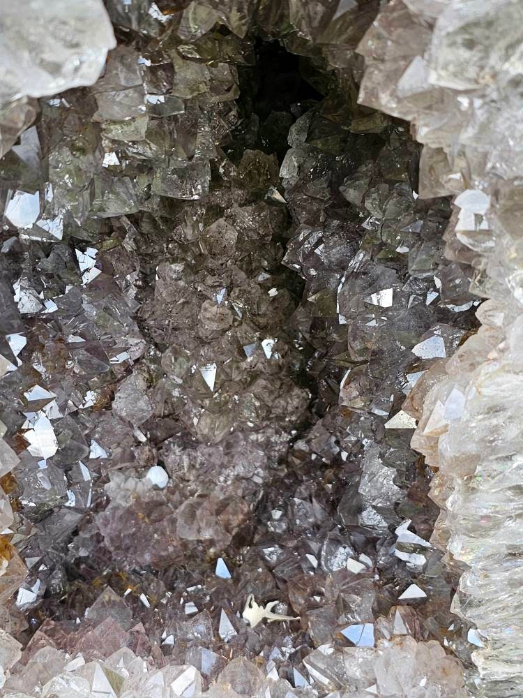 Large Amethyst Quartz Crystal Church Geode Pair 136.85 KG
