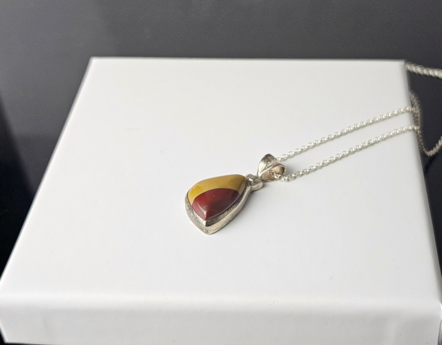 305) Mookite Crystal Necklace 925 Silver