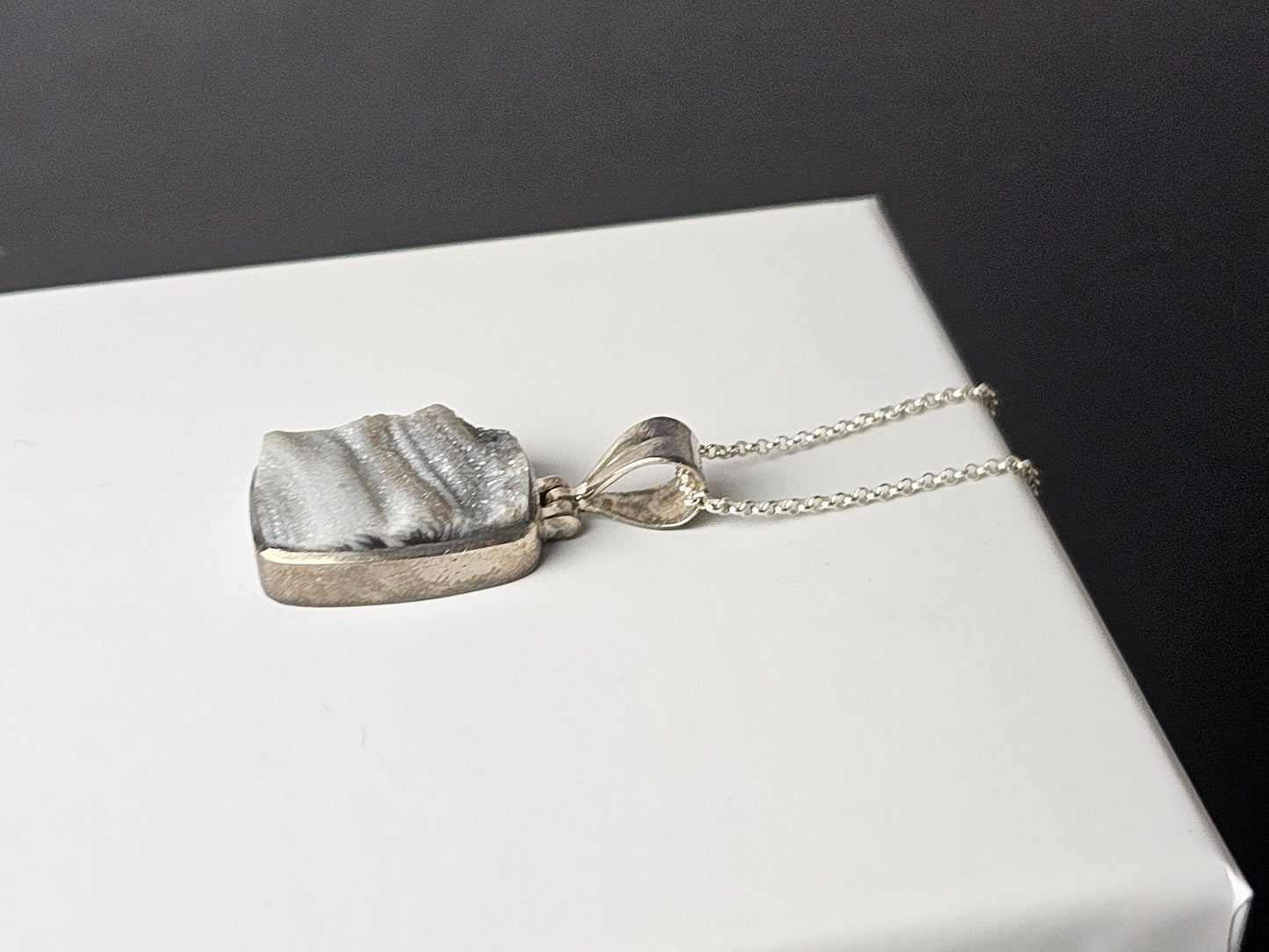 364) Desert Crystal Quartz Necklace 925 Silver