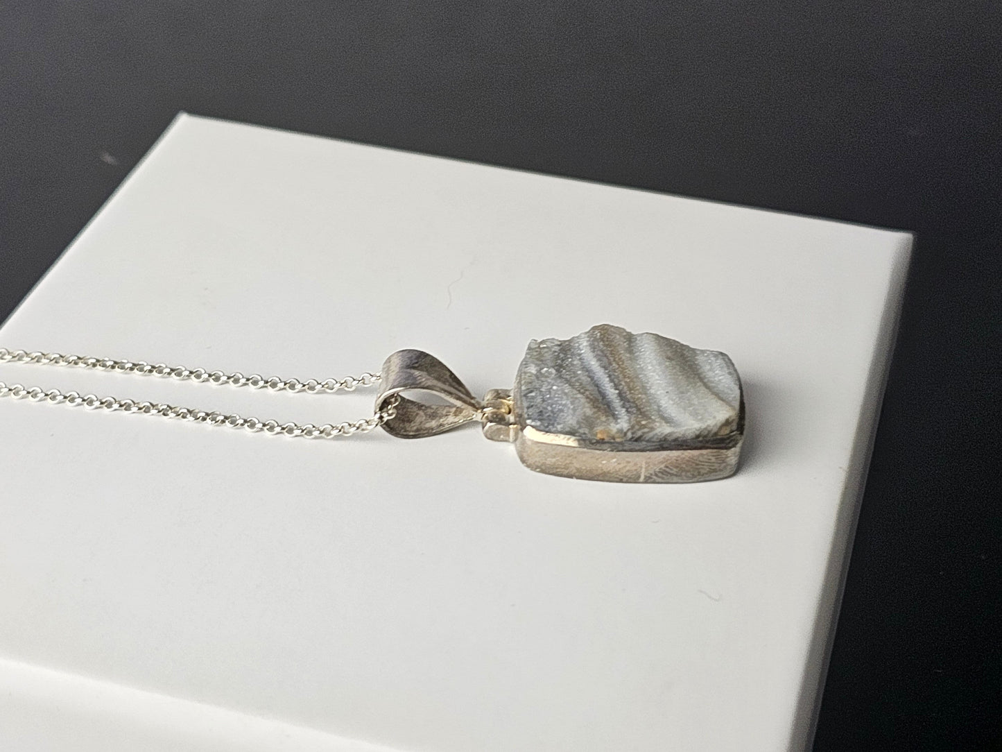 364) Desert Crystal Quartz Necklace 925 Silver
