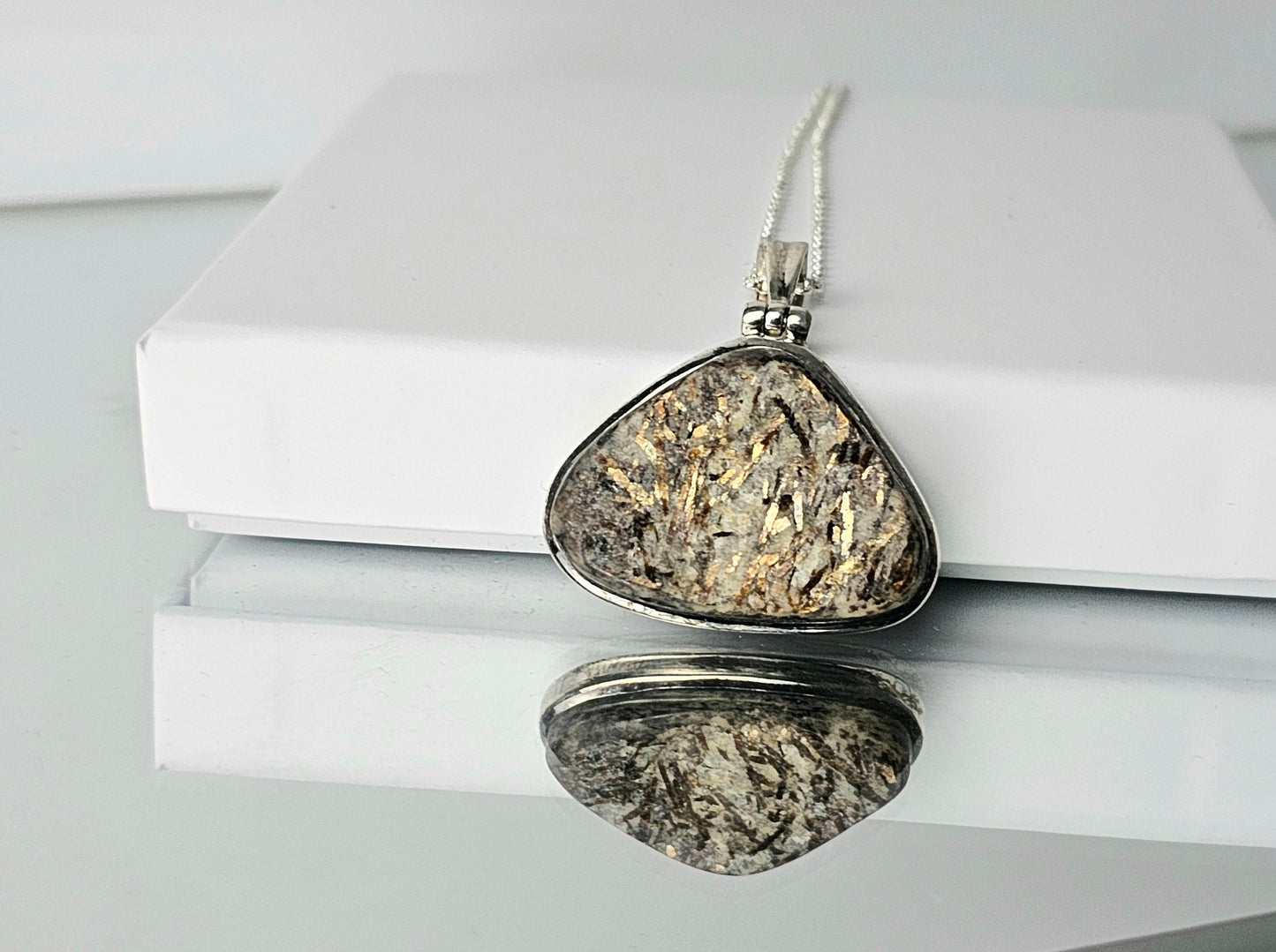 Astrophillite Crystal Necklace 925 Silver (#86)