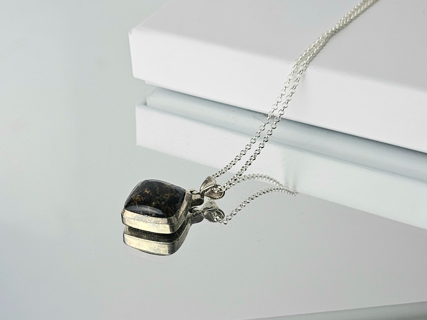 Pietersite Crystal Necklace 925 Silver (#98)