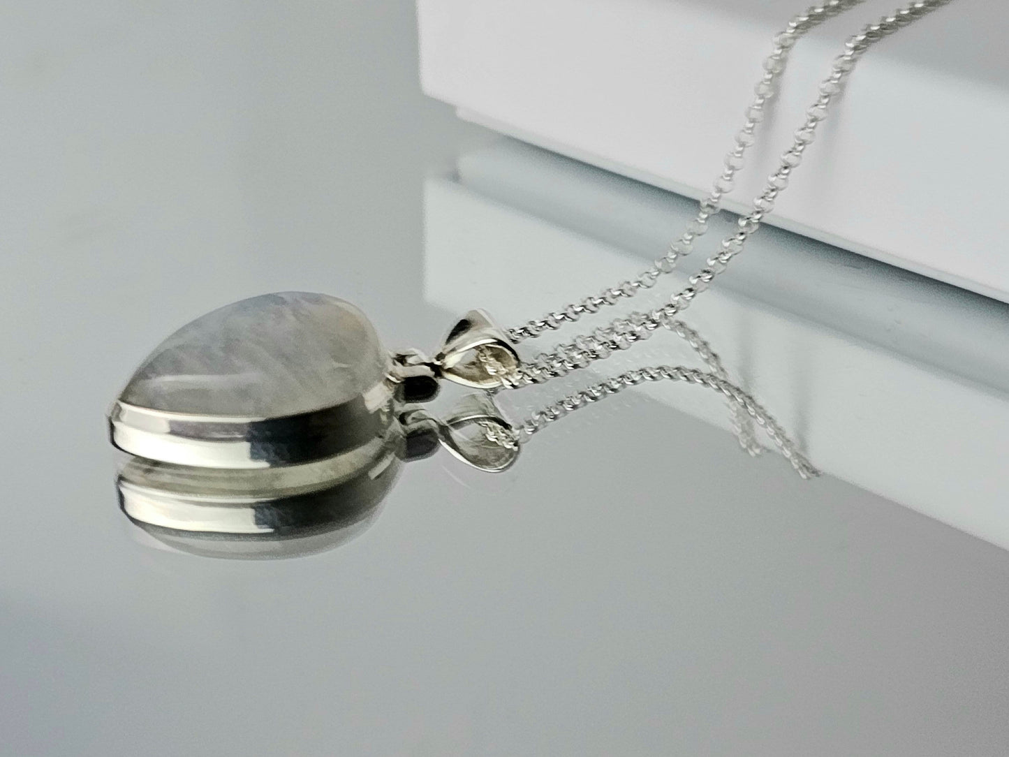Moonstone Crystal Necklace 925 Silver (#5)