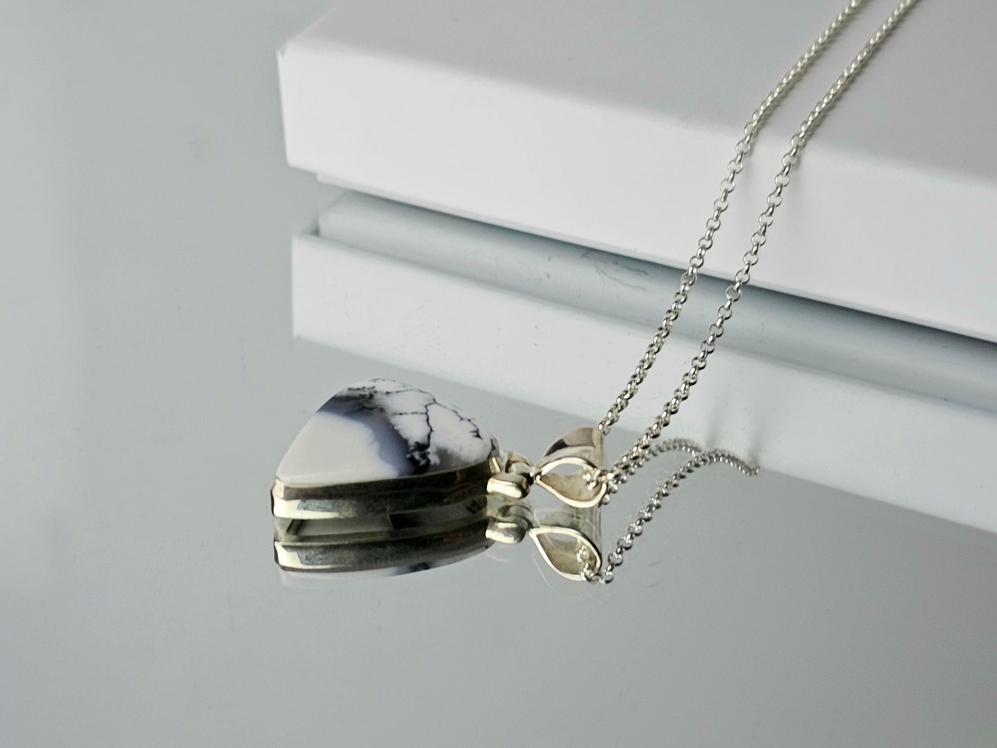 Tiffany Stone Crystal Necklace 925 Silver (#100)