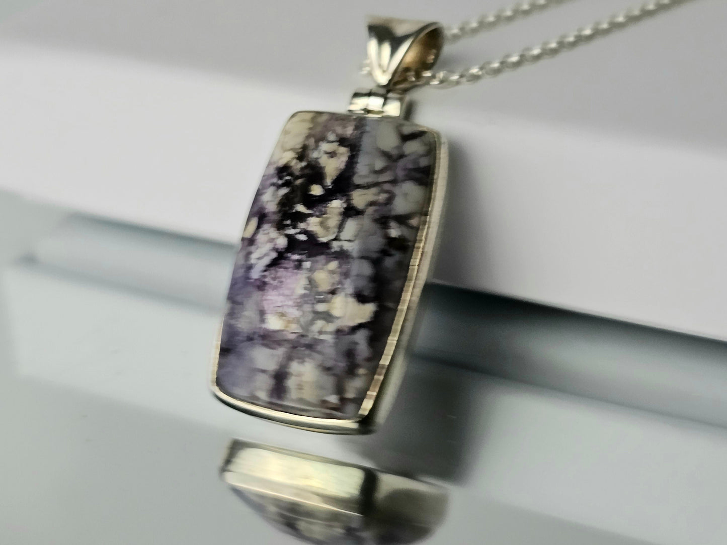 Tiffany Stone Crystal Necklace 925 Silver (#99)