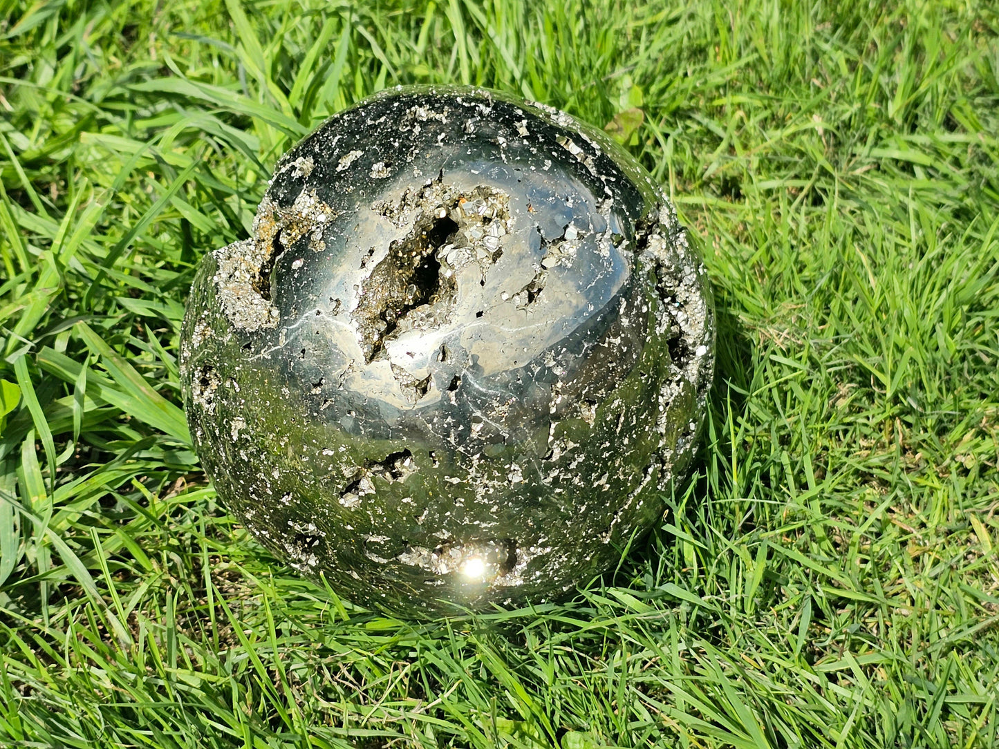 Very Large Pyrite Crystal Sphere Peru 14.34 KG
