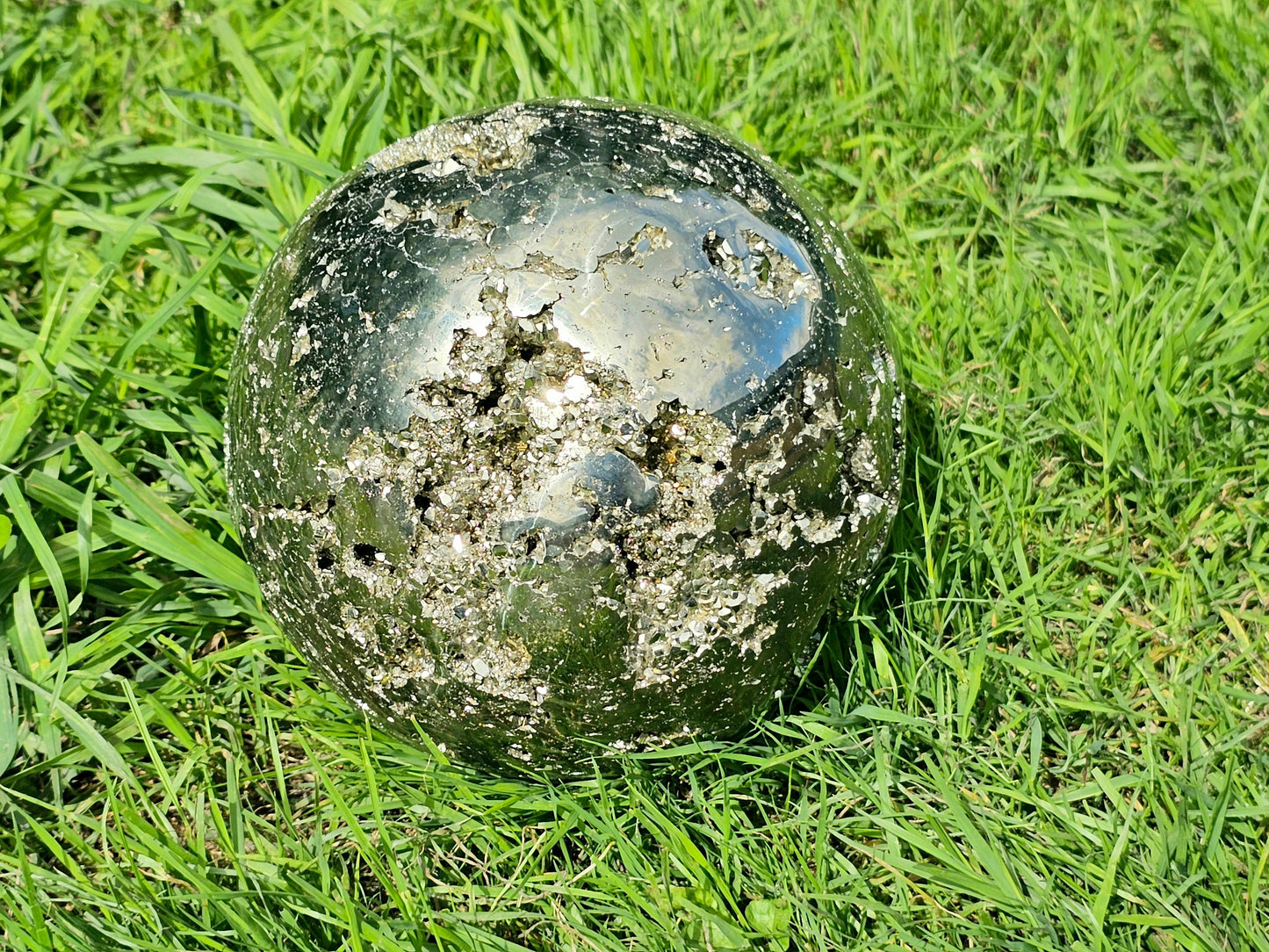 Very Large Pyrite Crystal Sphere Peru 14.34 KG
