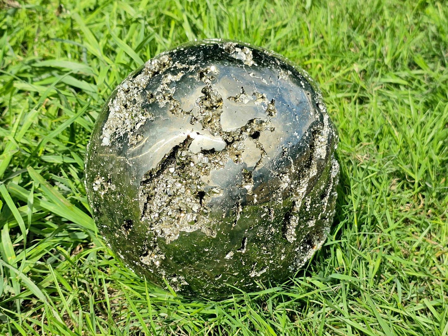 Very Large Pyrite Crystal Sphere Peru 14.34 KG