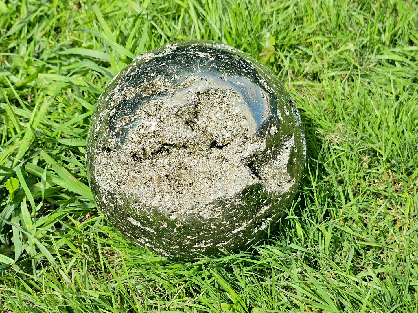 Very Large Pyrite Crystal Sphere Peru 14.34 KG