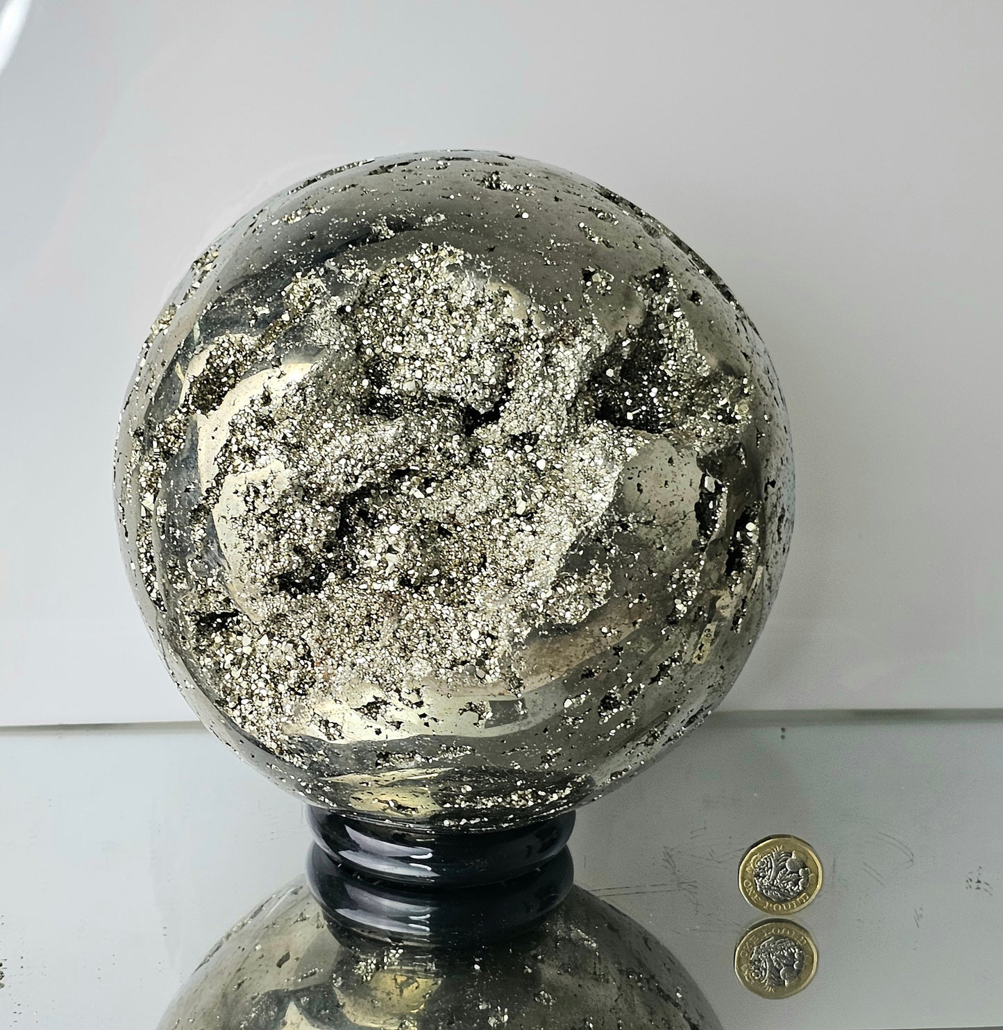 Very Large Pyrite Crystal Sphere Peru 14.34 KG