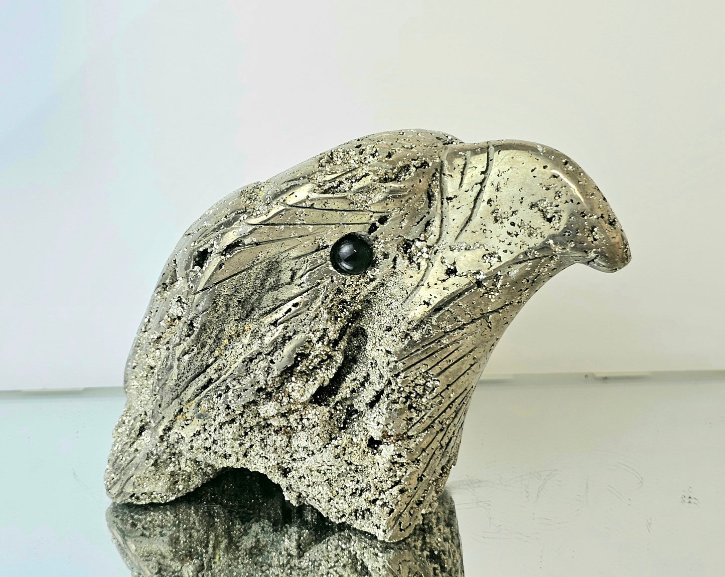 large pyrite animal carving eagle