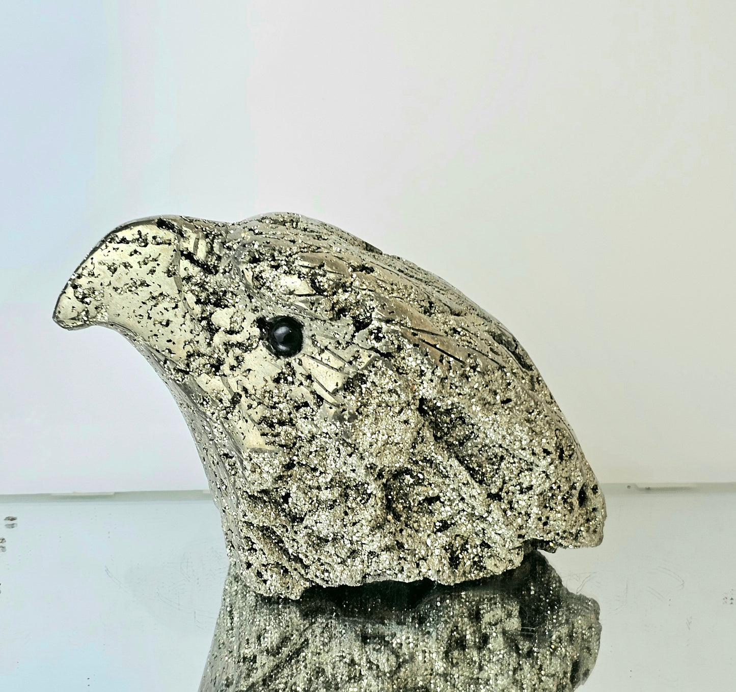 Peruvian Pyrite Crystal Carving - Eagle (#5)