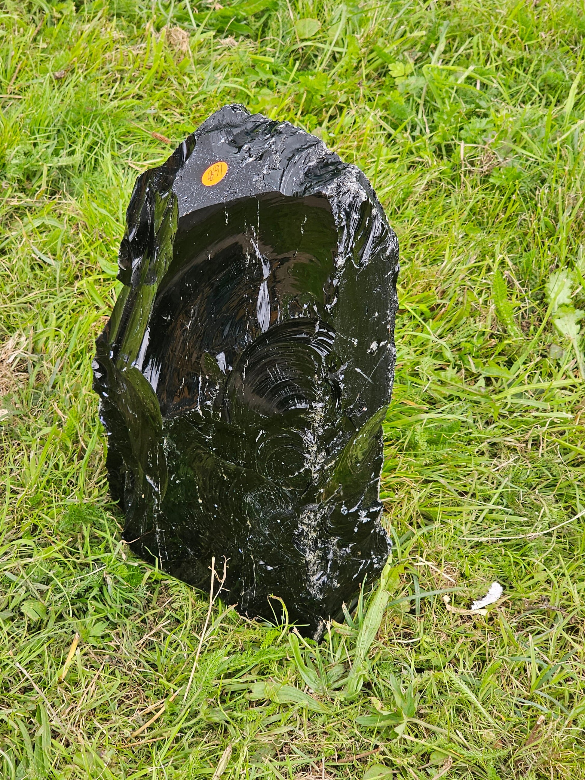 huge large raw crystal black