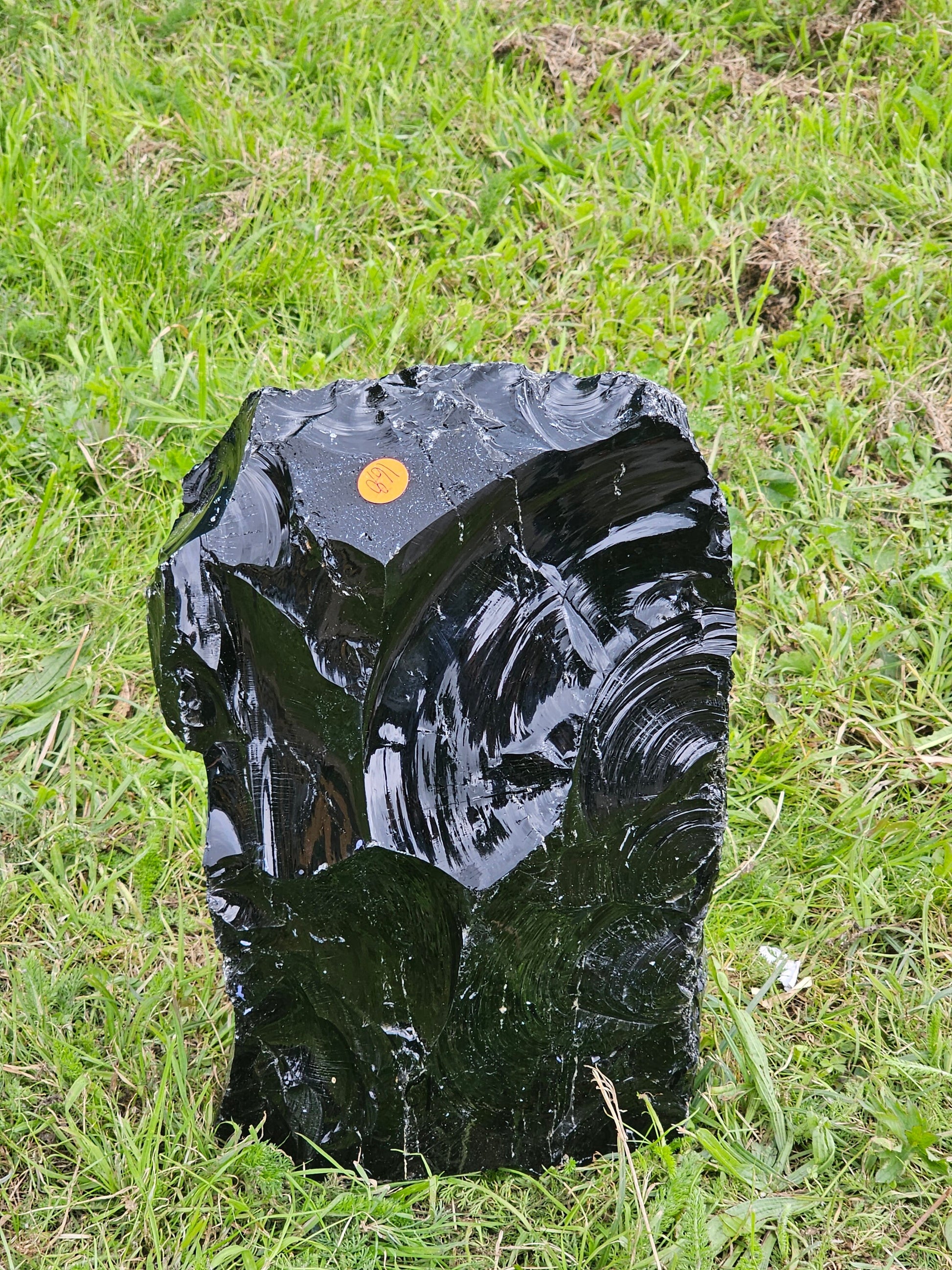 giant raw black volcanic glass obsidian