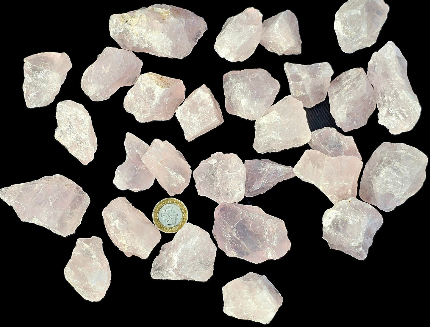Small rose quartz crystal - rough / tummblestones