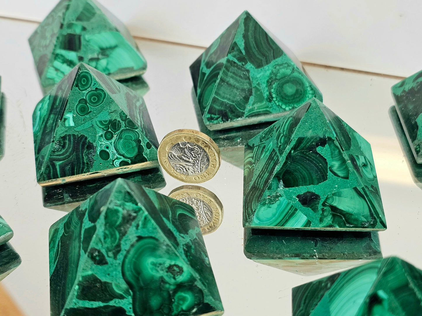Malachite Crystal Pyramid