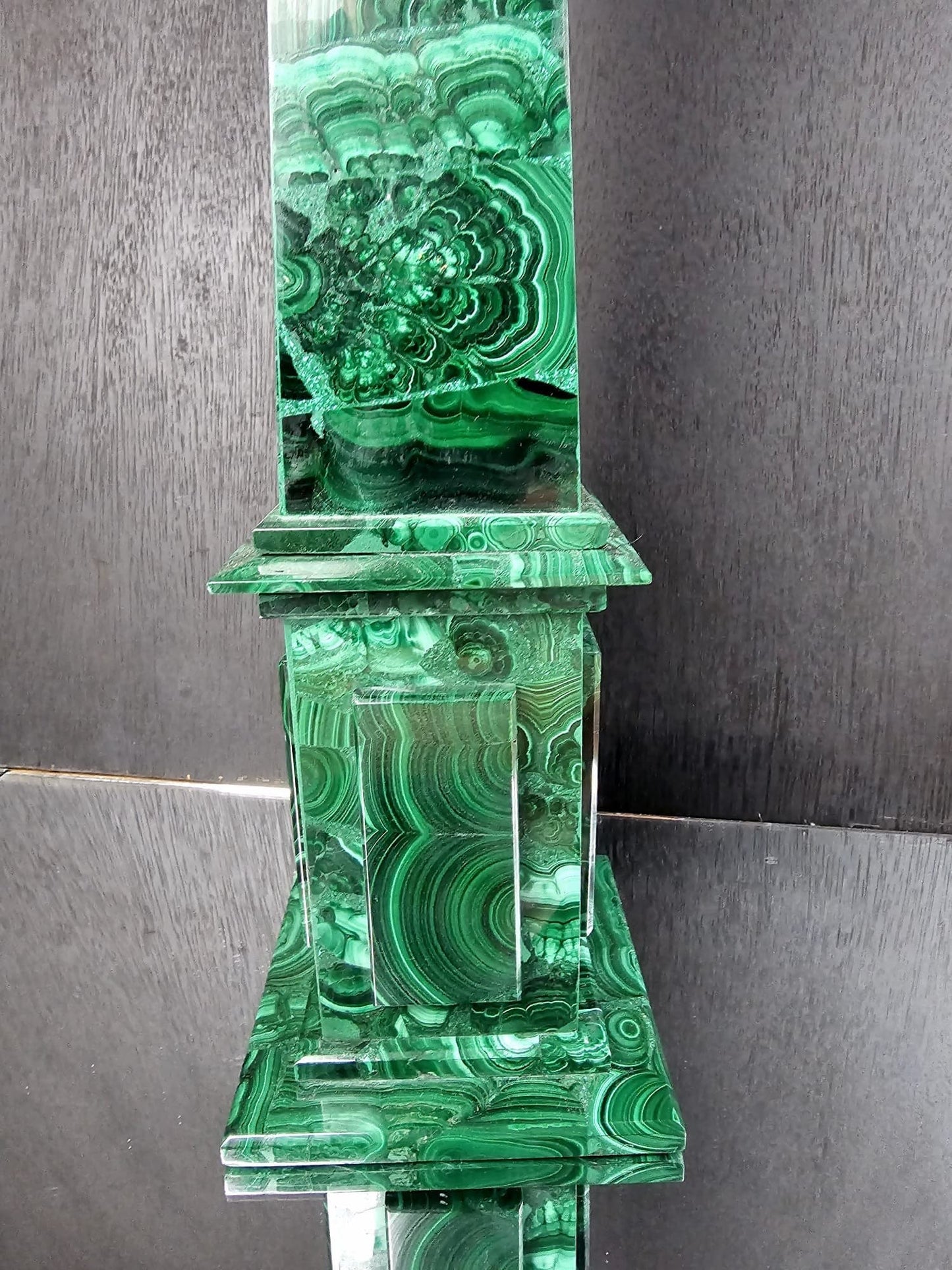 Very Large Malachite Crystal Obelisk (#1)