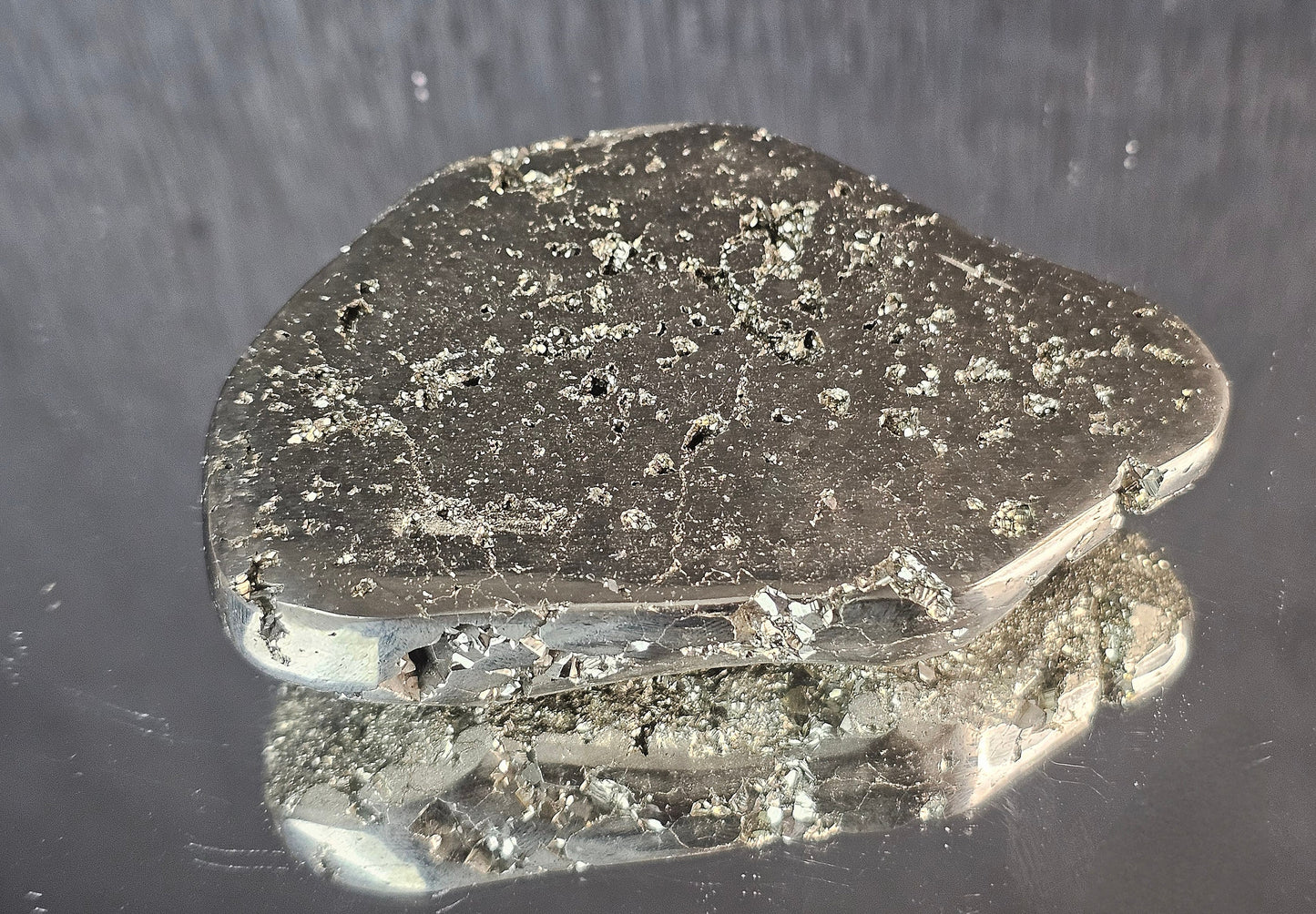 Extra Large Pyrite Crystal Palmstone (#5)