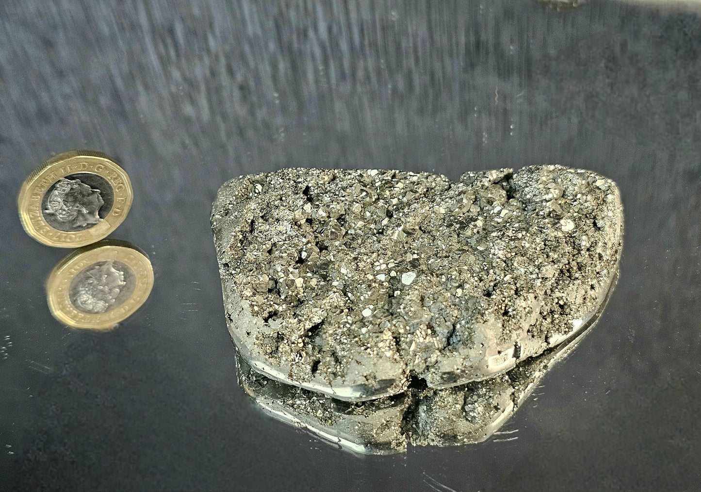 Extra Large Pyrite Crystal Palmstone (#4)