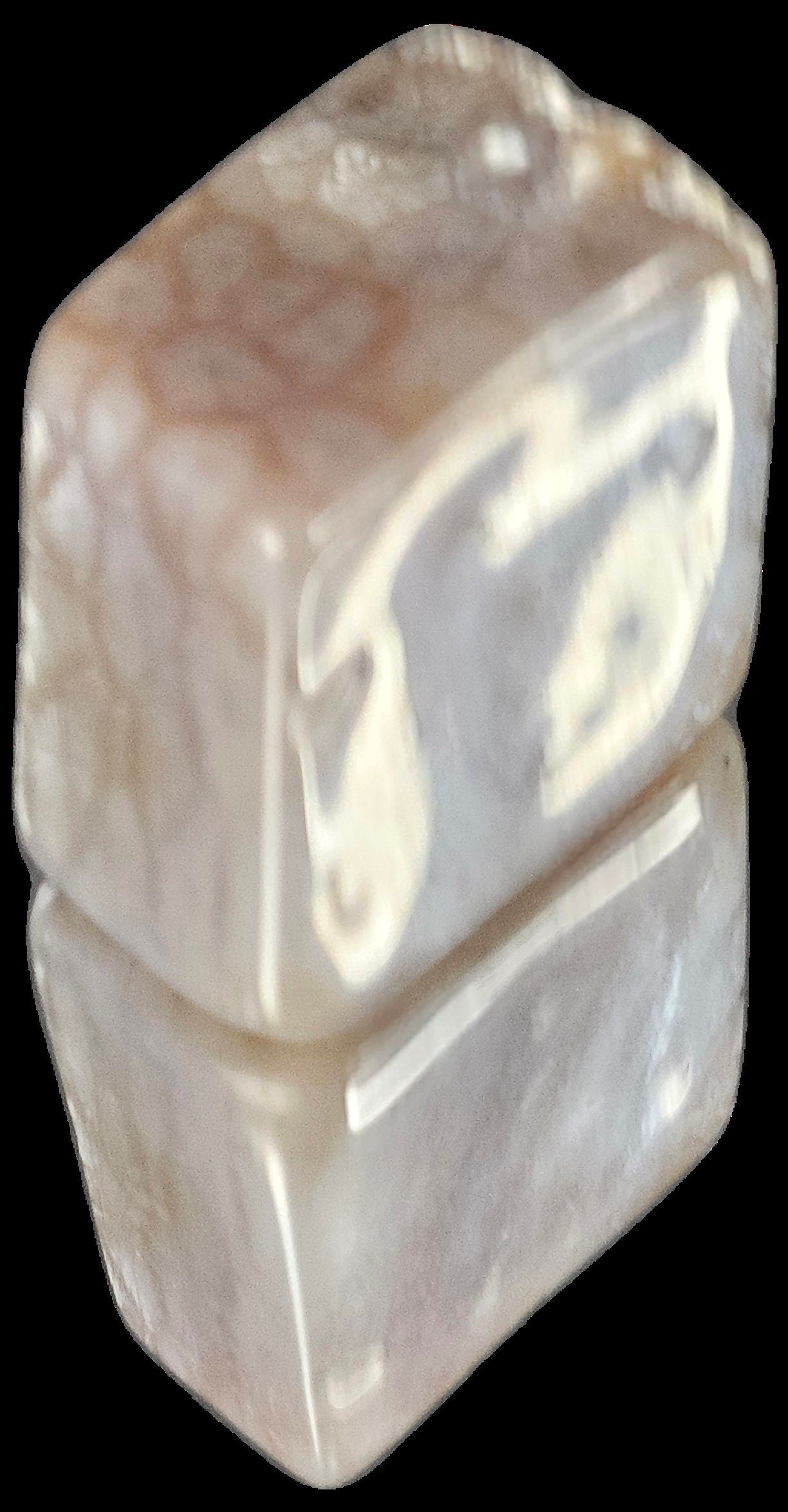 Rare Agate Coral Crystal Fossil - UK Tumblestone  (#15)