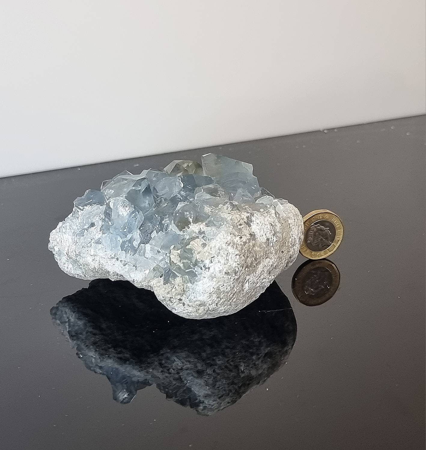 39) Large Celestite Crystal Geode
