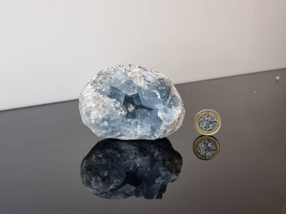 28) Celestite Crystal Geode