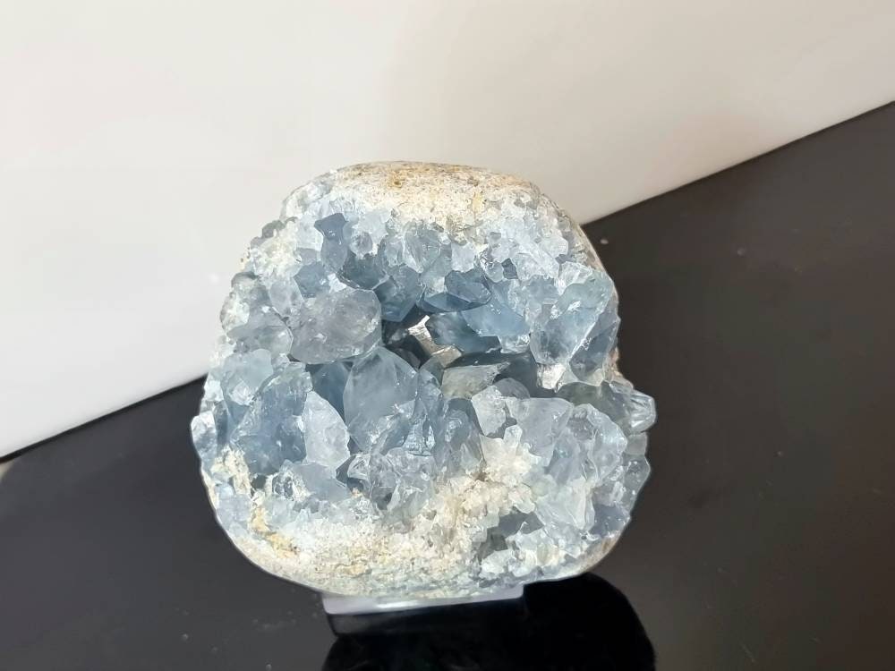 4) Celestite Crystal Geode