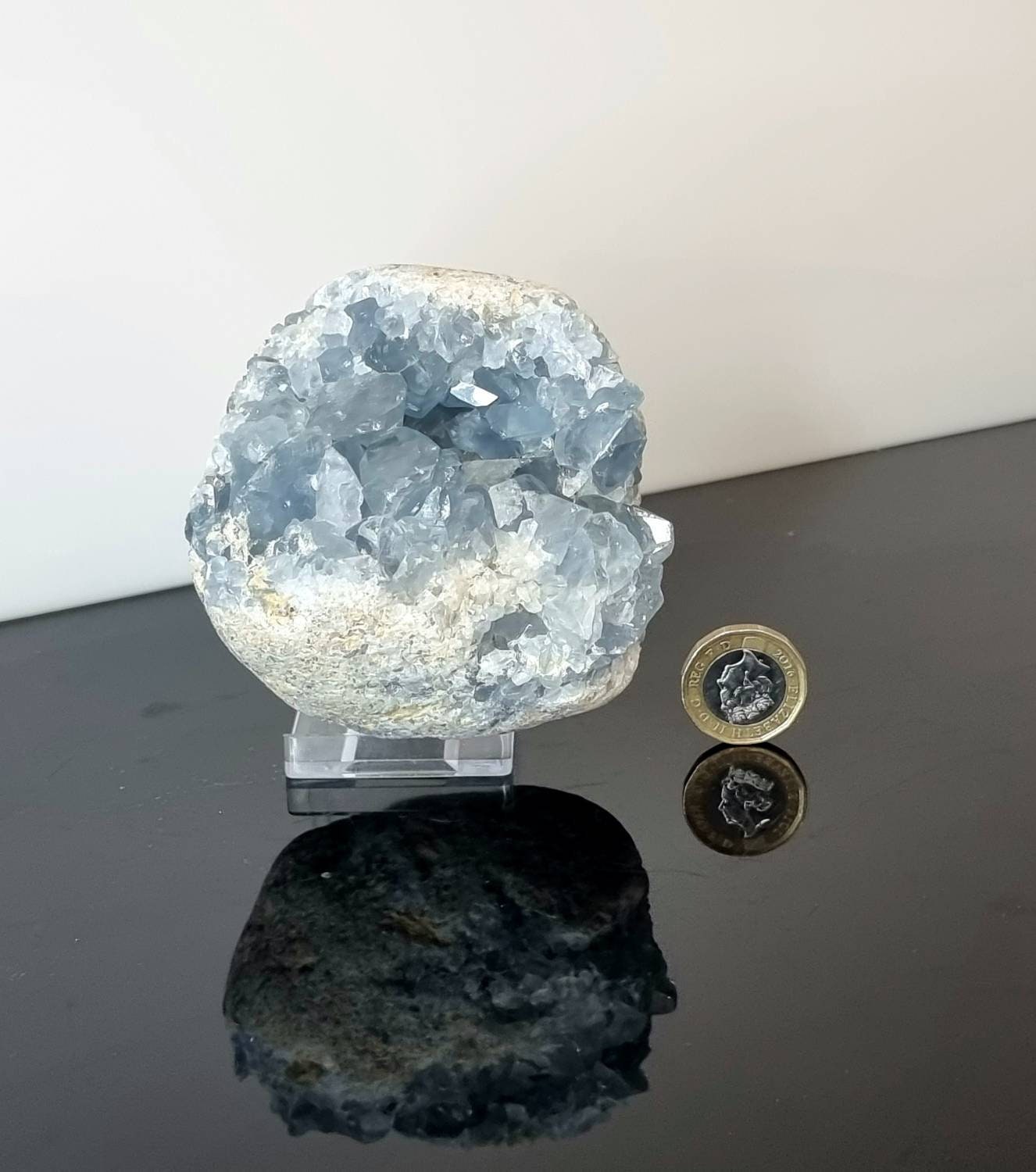 4) Celestite Crystal Geode