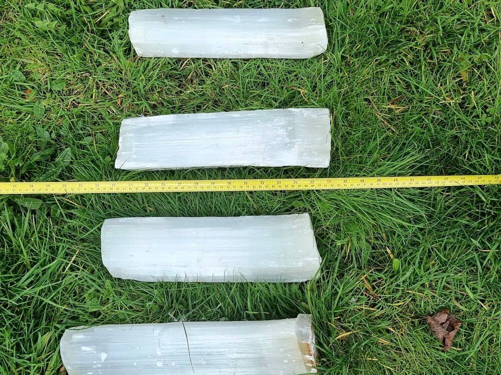 XL Extra Large Rough Natural Selenite Crystal Log Chunk