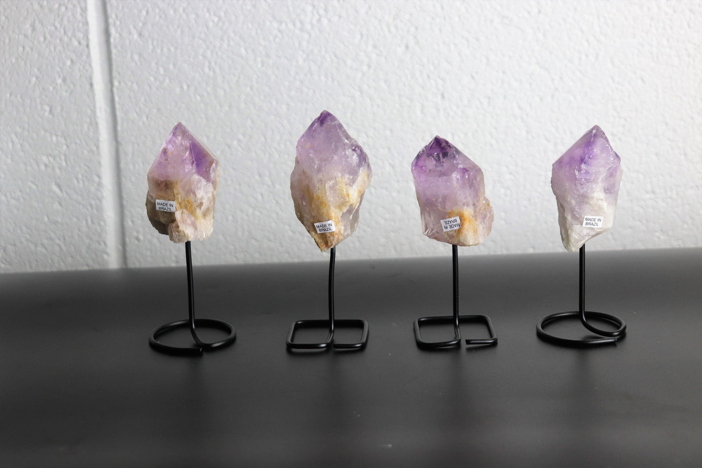 Amethyst & quartz crystal points 10cm