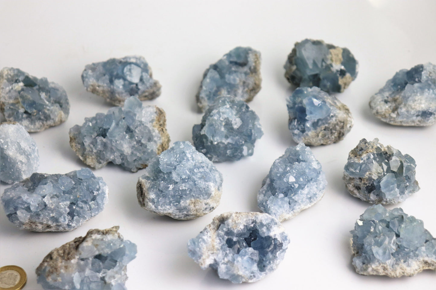 1X Celestite Crystal Geode / Celestine 100-200g
