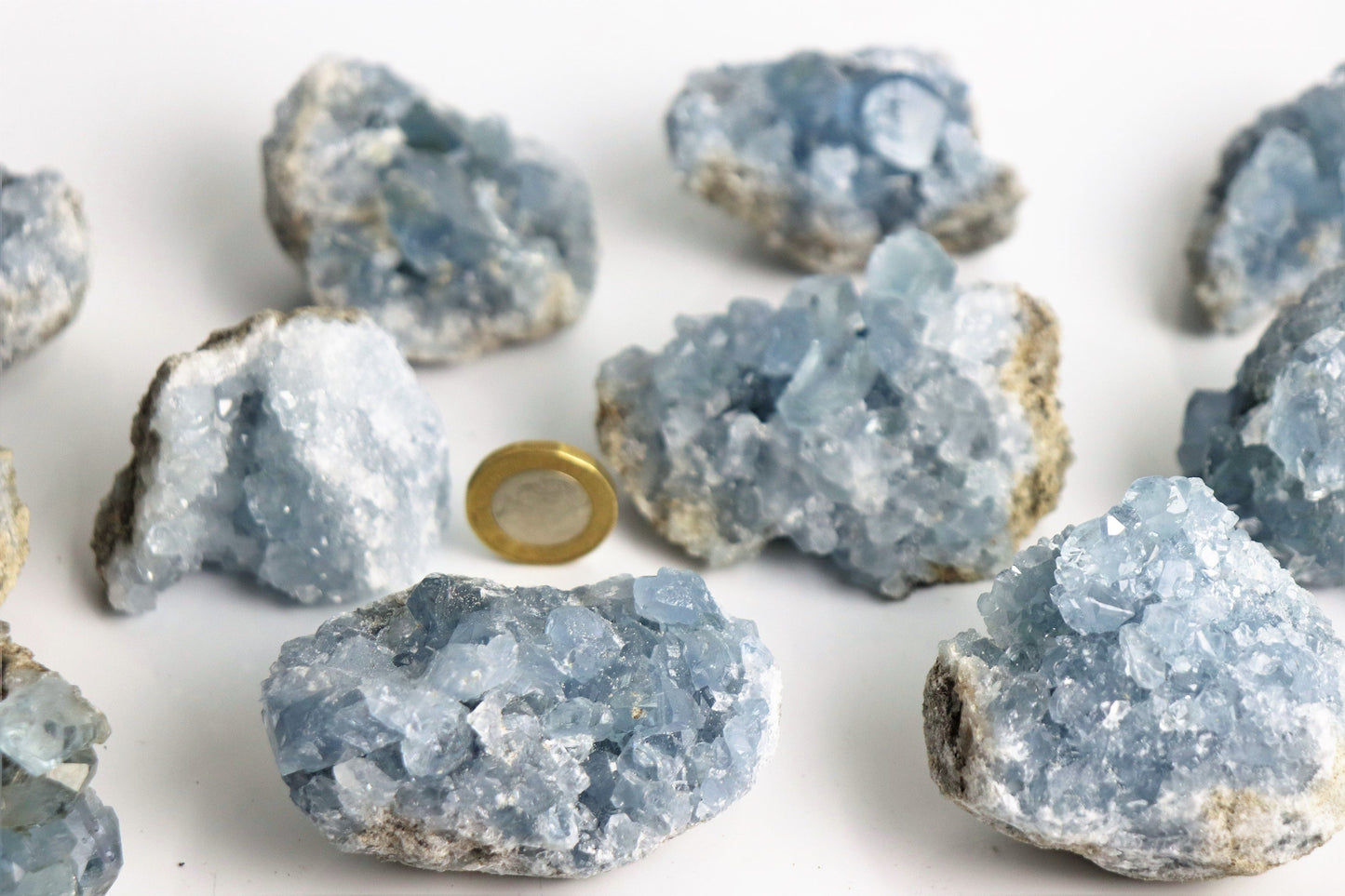 1X Celestite Crystal Geode / Celestine 100-200g