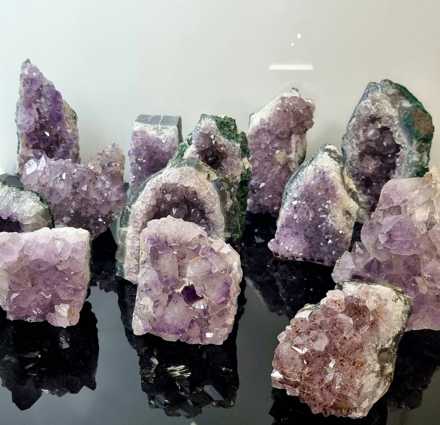 Amethyst crystal cut base