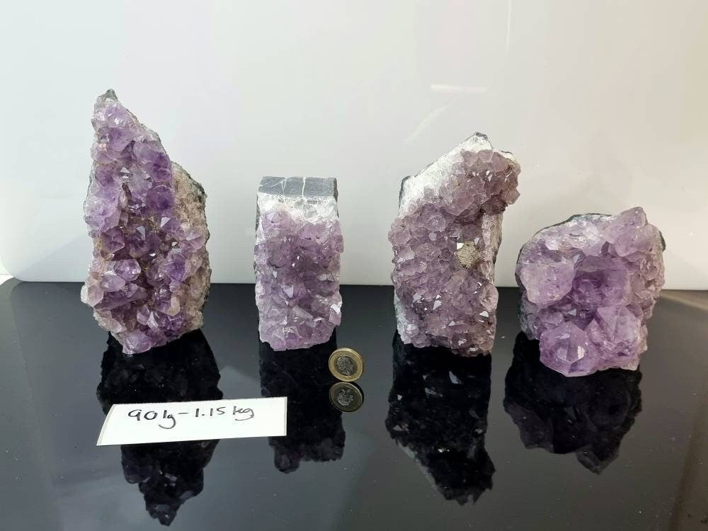Amethyst crystal cut base