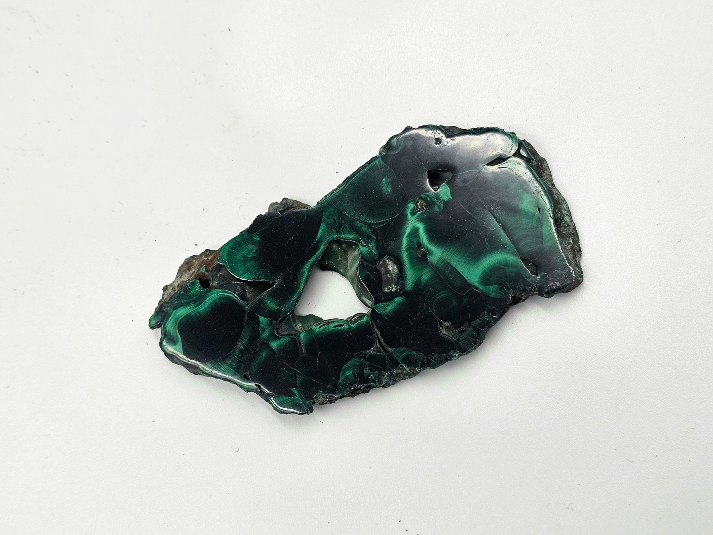 crystal slices malachite