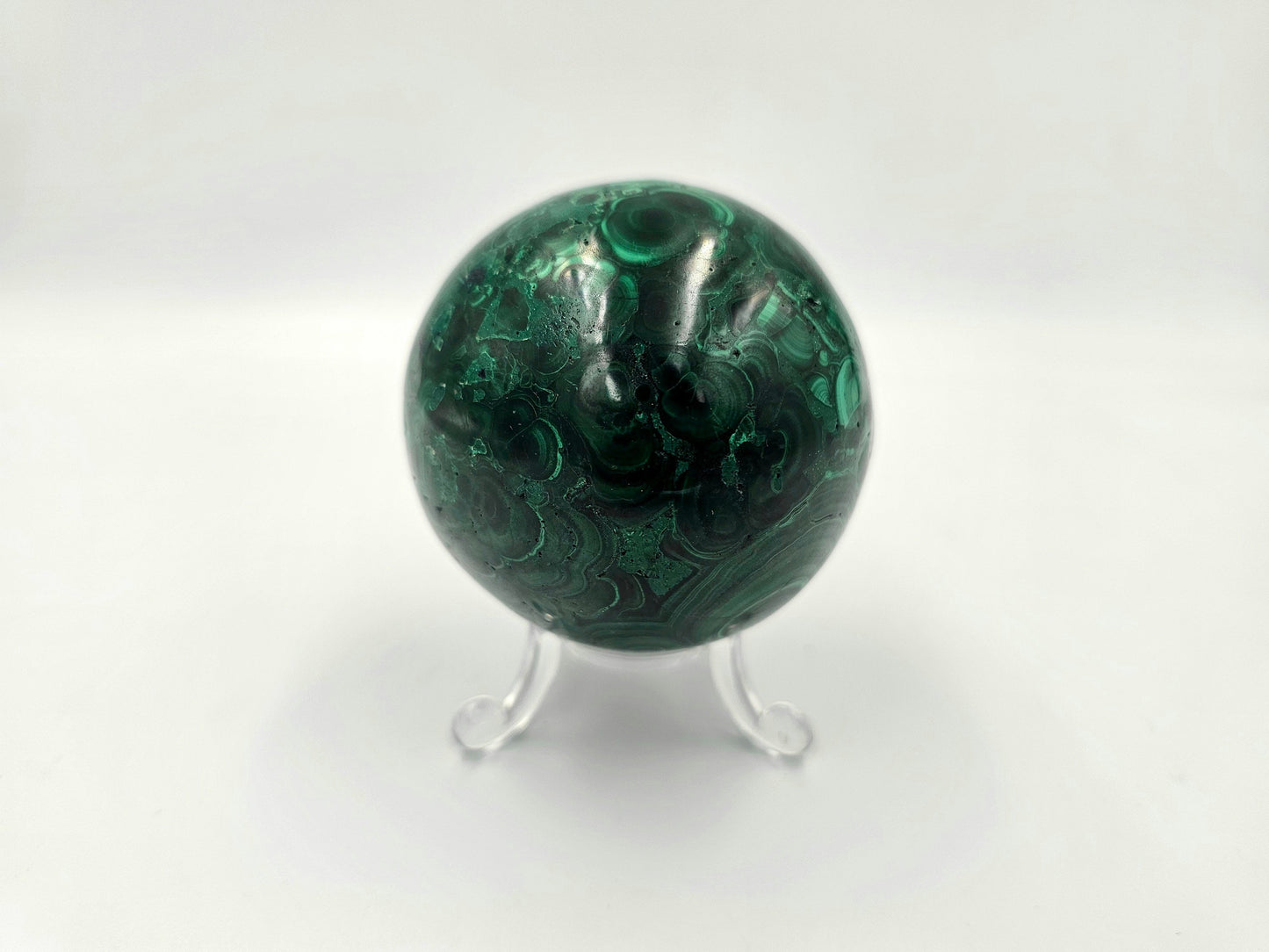 large malachite crystal sphere