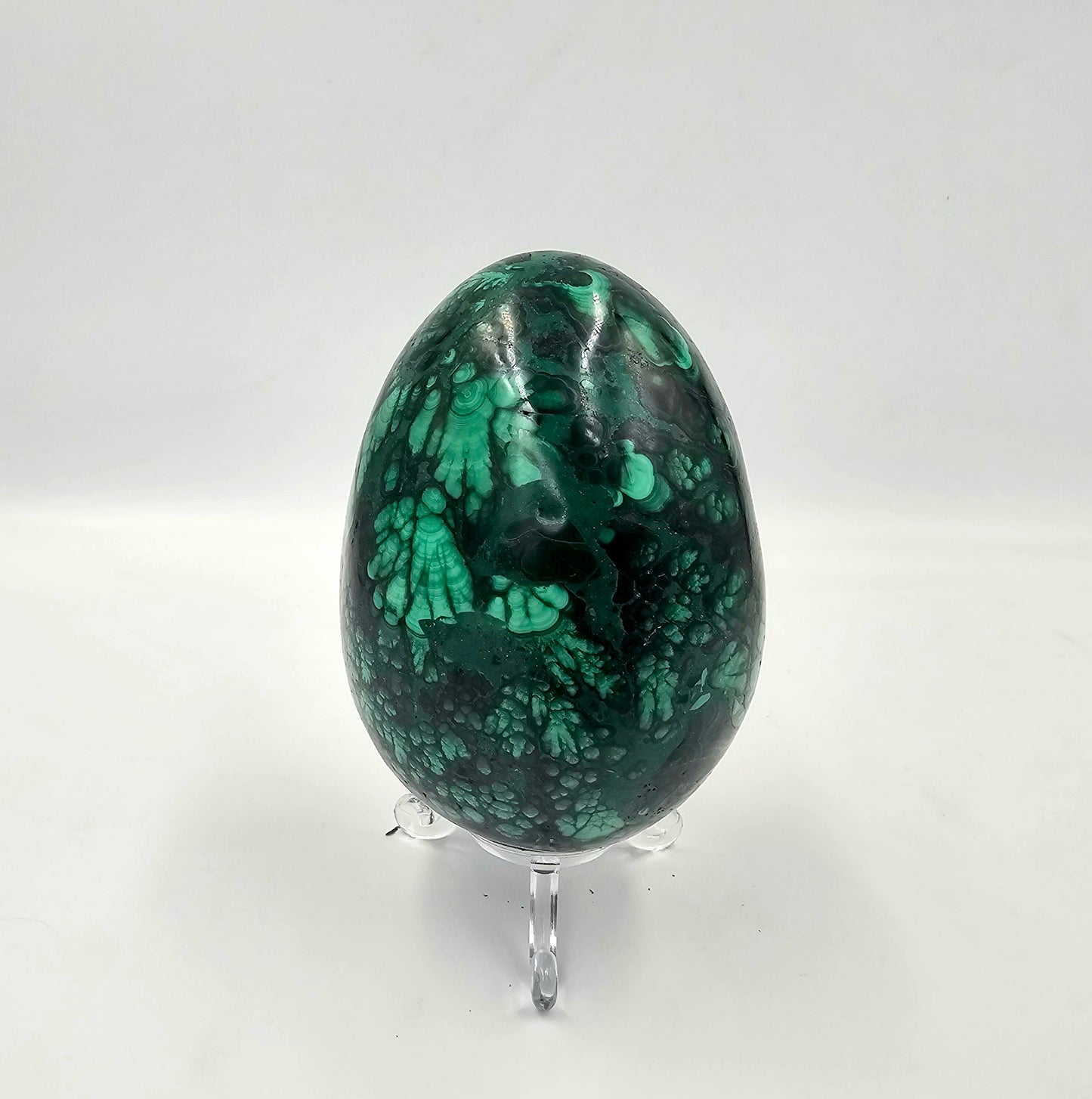 Large Malachite Crystal Egg (#12)