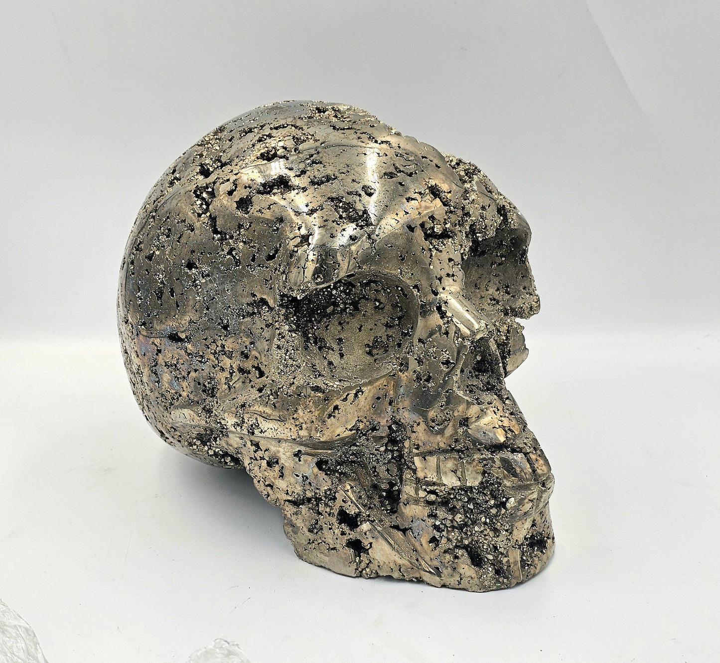 giant pyrite crystal skull