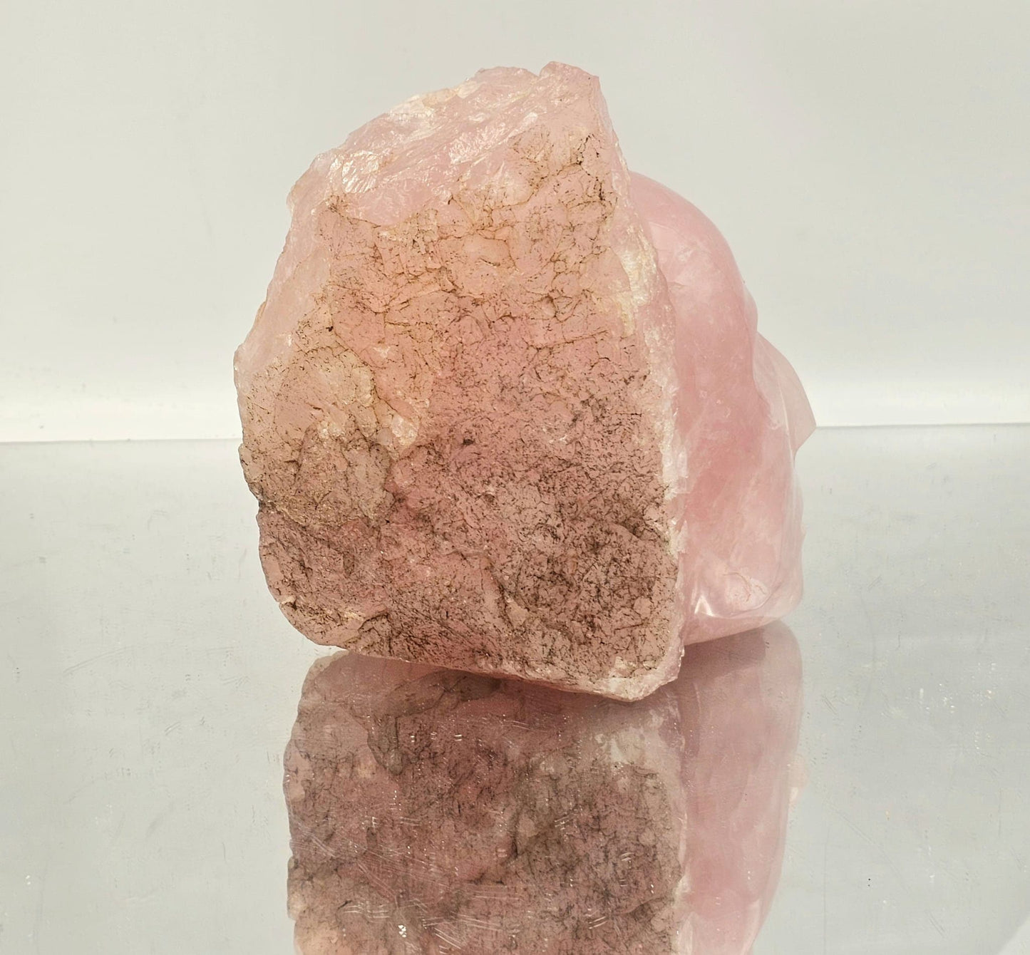 Large Rose Quartz Face Carving