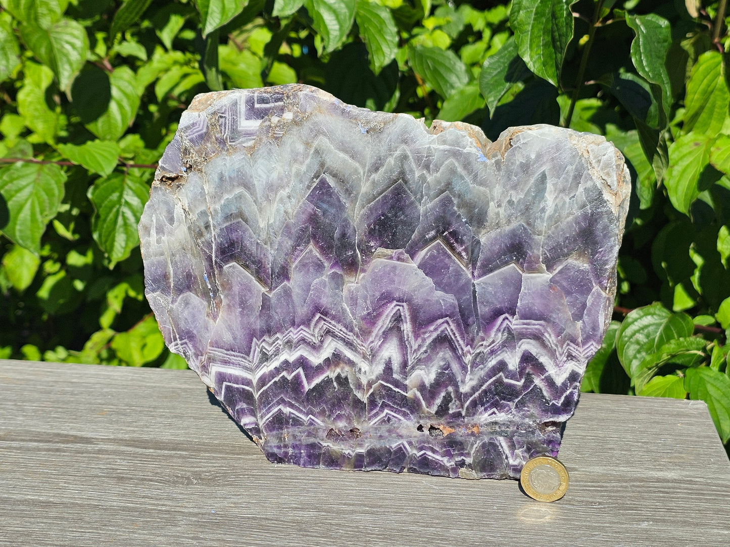 Extra Large Chevron Amethyst Crystal Slice 3.67 KG (#1)
