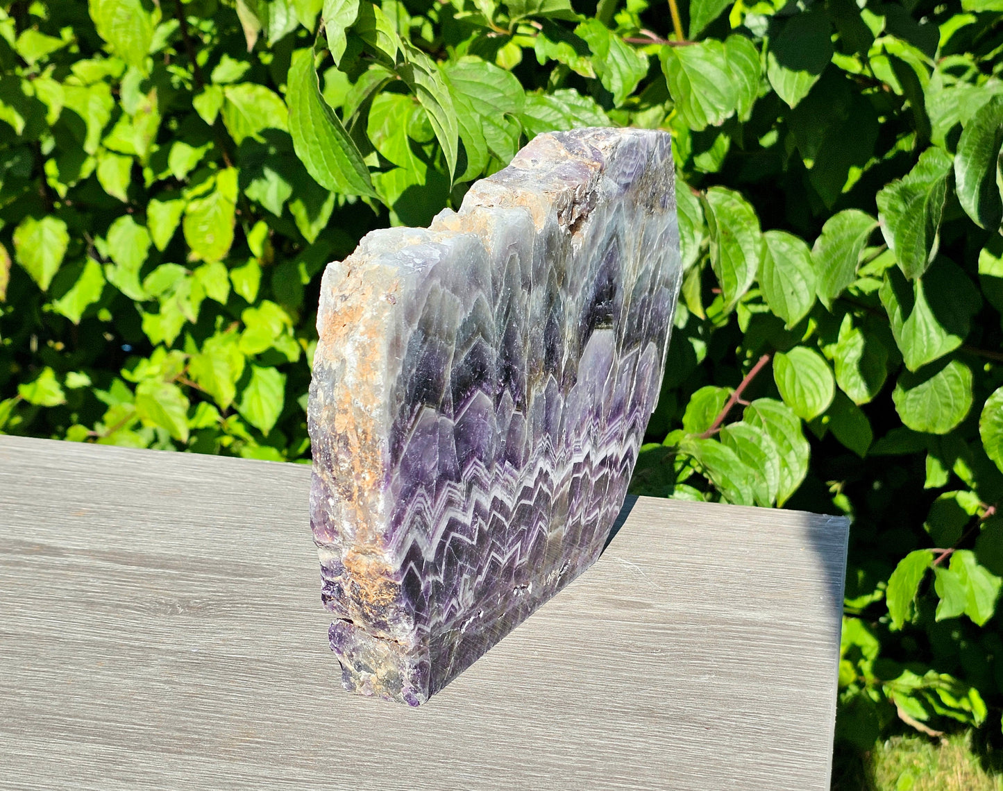 Extra Large Chevron Amethyst Crystal Slice 3.67 KG (#1)