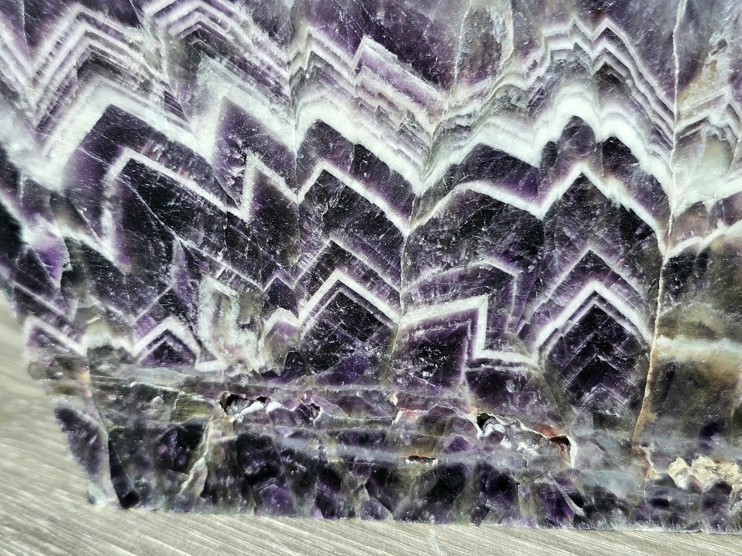 Extra Large Chevron Amethyst Crystal Slice 3.67 KG (#1)